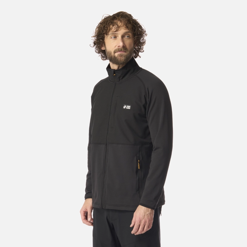 POLERON HOMBRE TAINA FULL ZIP NEGRO HAKA HONU - 2