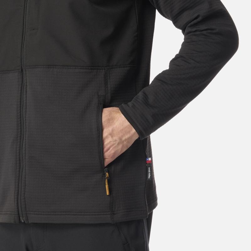 POLERON HOMBRE TAINA FULL ZIP NEGRO HAKA HONU - 5