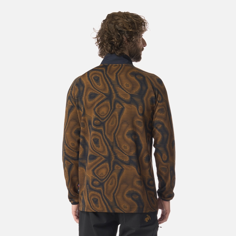 POLERON HOMBRE TAINA FULL ZIP PRINT CAFE  HAKA HONU - 3