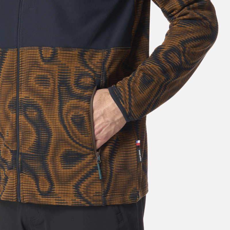 POLERON HOMBRE TAINA FULL ZIP PRINT CAFE  HAKA HONU - 5