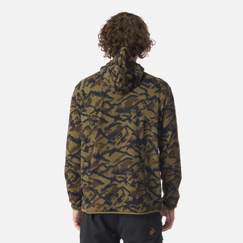 POLERON HOMBRE TAINA NUI PRINT VERDE OLIVA HAKA HONU - 3