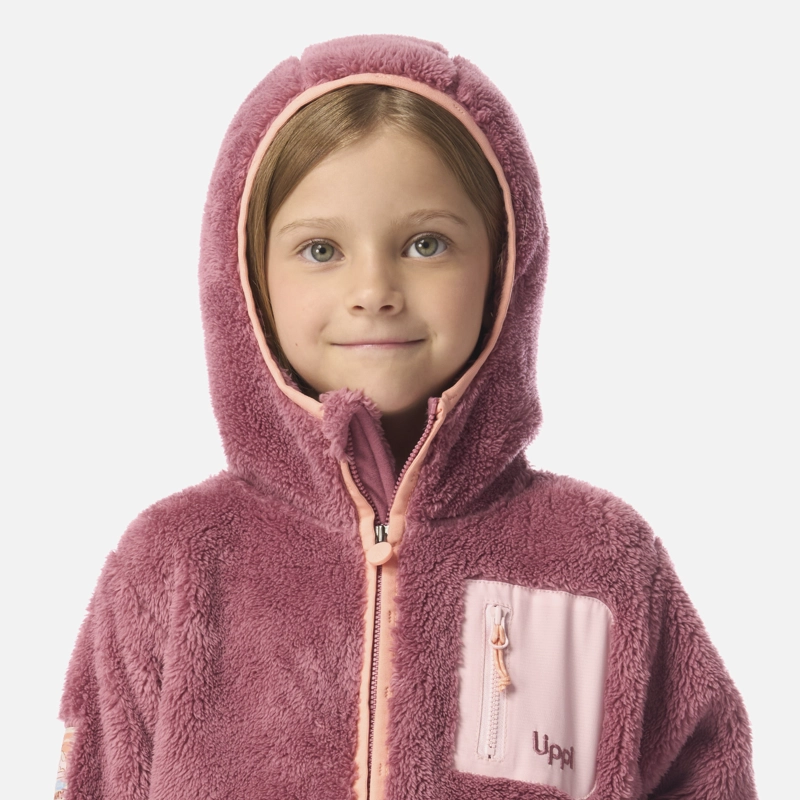 POLAR NIÑA BEAR SHAGGY-PRO HOODY JACKET ROSA OSCURO LIPPI - 4