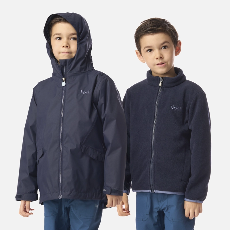 CHAQUETA NIÑO SNOWBALL FUSION-3 HOODY JACKET AZUL MARINO LIPPI - 1