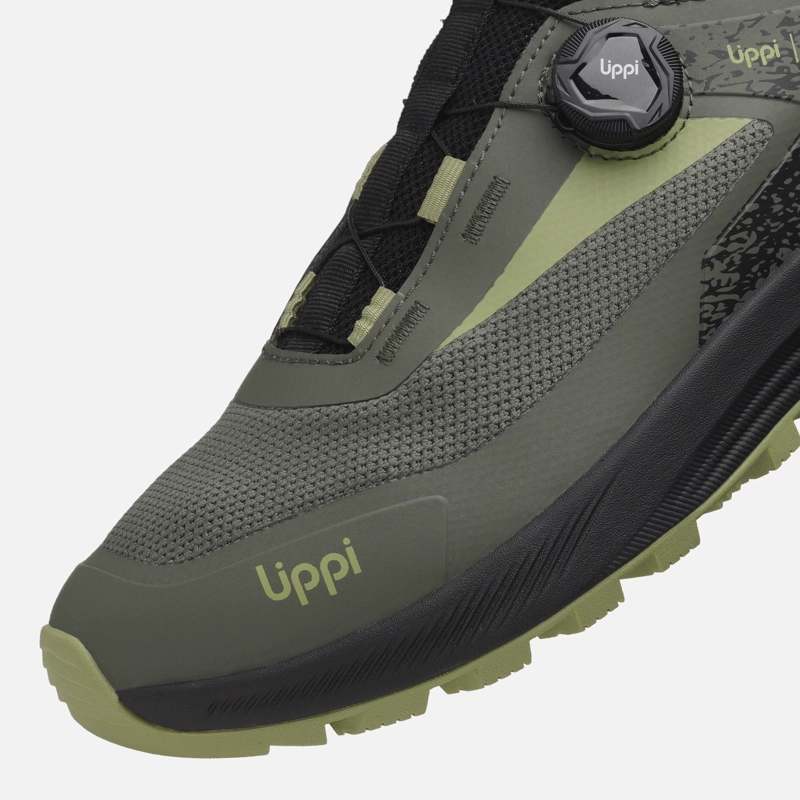 ZAPATILLA HOMBRE LIGHT KNIT TWIST NEGRO / VERDE LIPPI I26 - 7