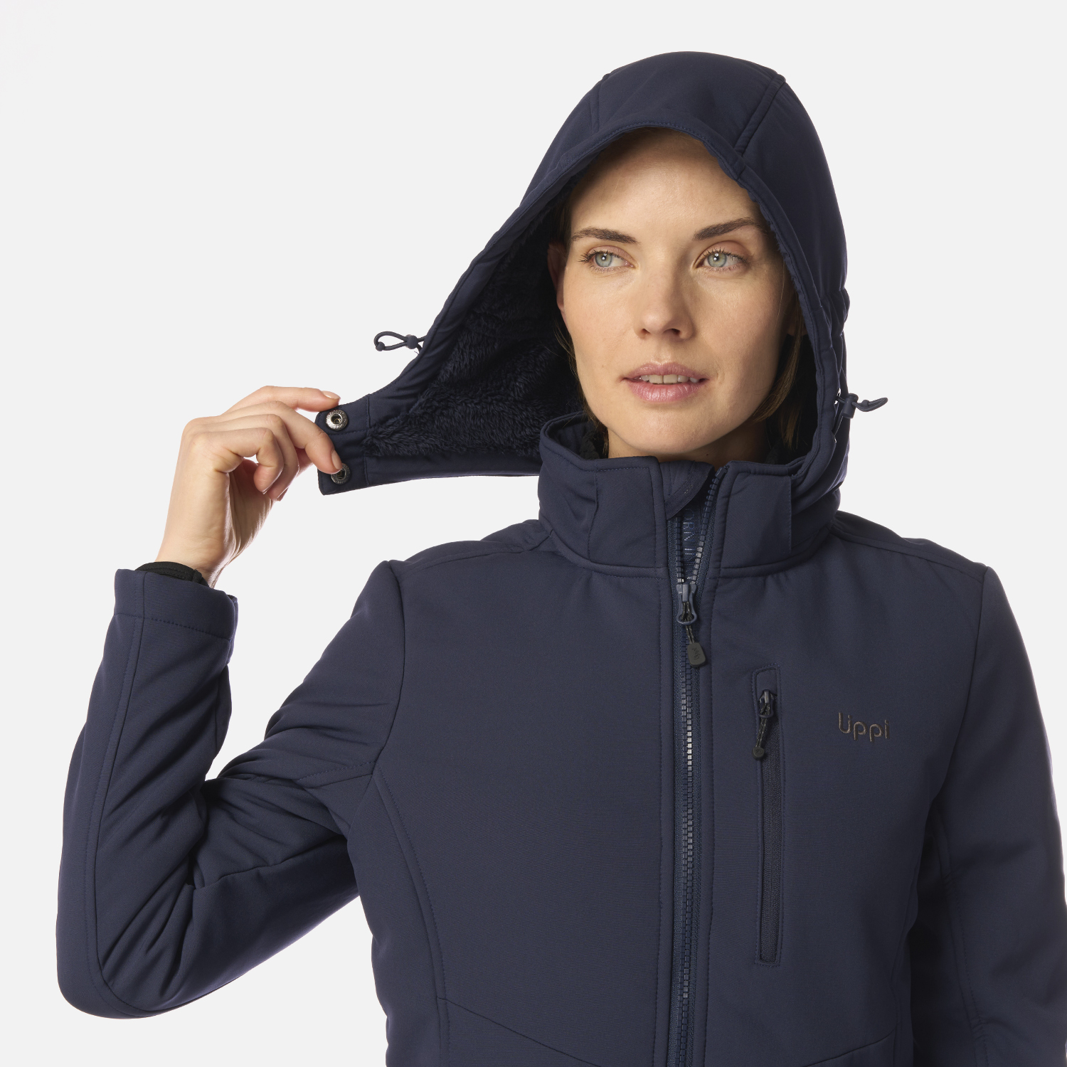 CHAQUETA MUJER MACAYA SOFTSHELL HOODY JACKET AZUL MARINO LIPPI I26 - 4