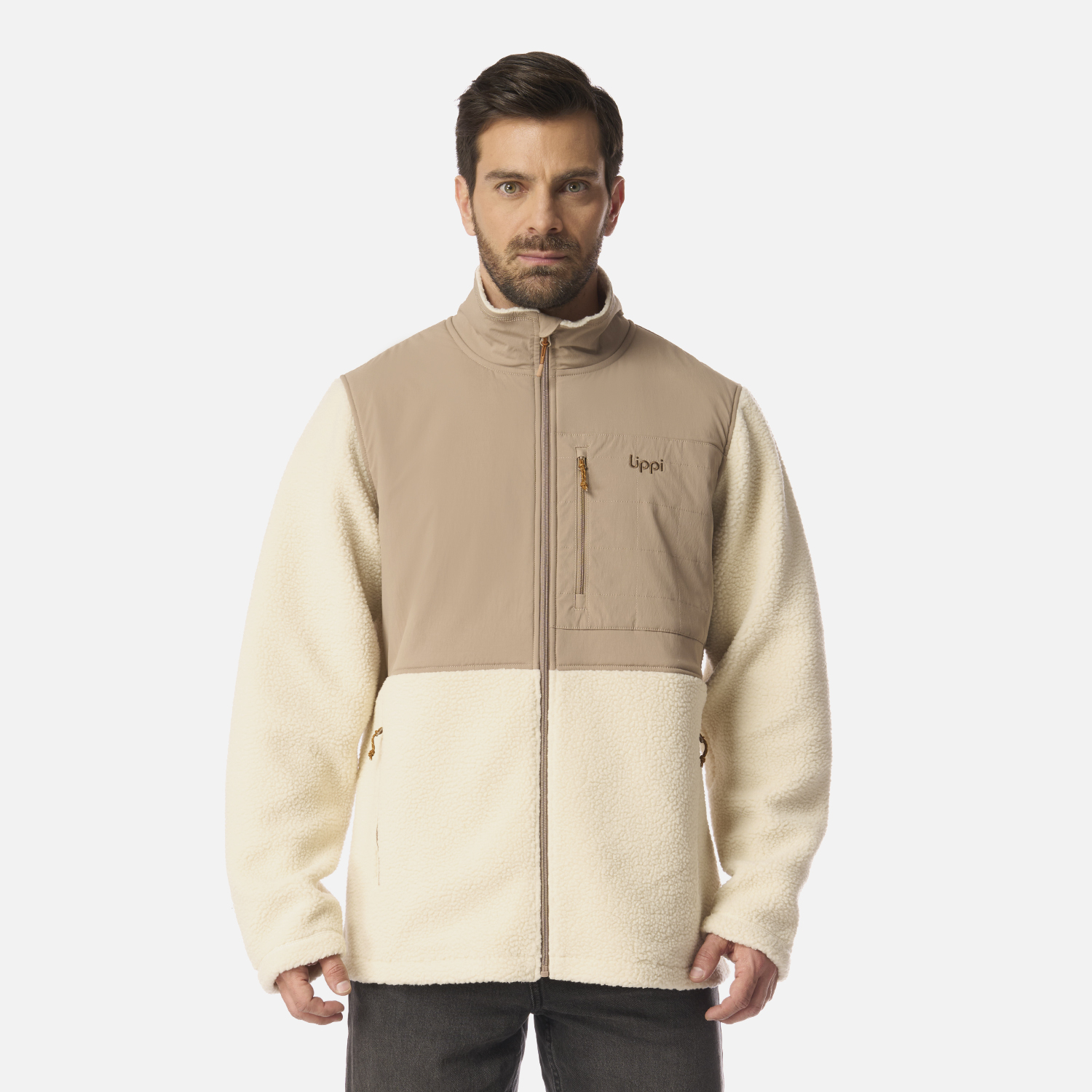 POLAR HOMBRE GLACIAR SHERPA-PRO JACKET BEIGE LIPPI I26 - 1