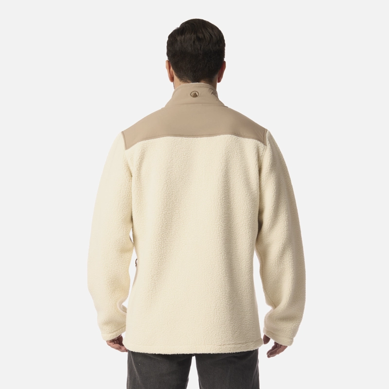 POLAR HOMBRE GLACIAR SHERPA-PRO JACKET BEIGE LIPPI I26 - 3