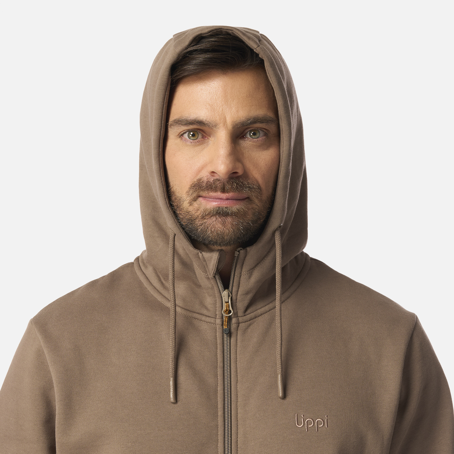 POLERON HOMBRE ULMO FULL ZIP HOODY SWEATSHIRT CAFE LIPPI I26 - 4