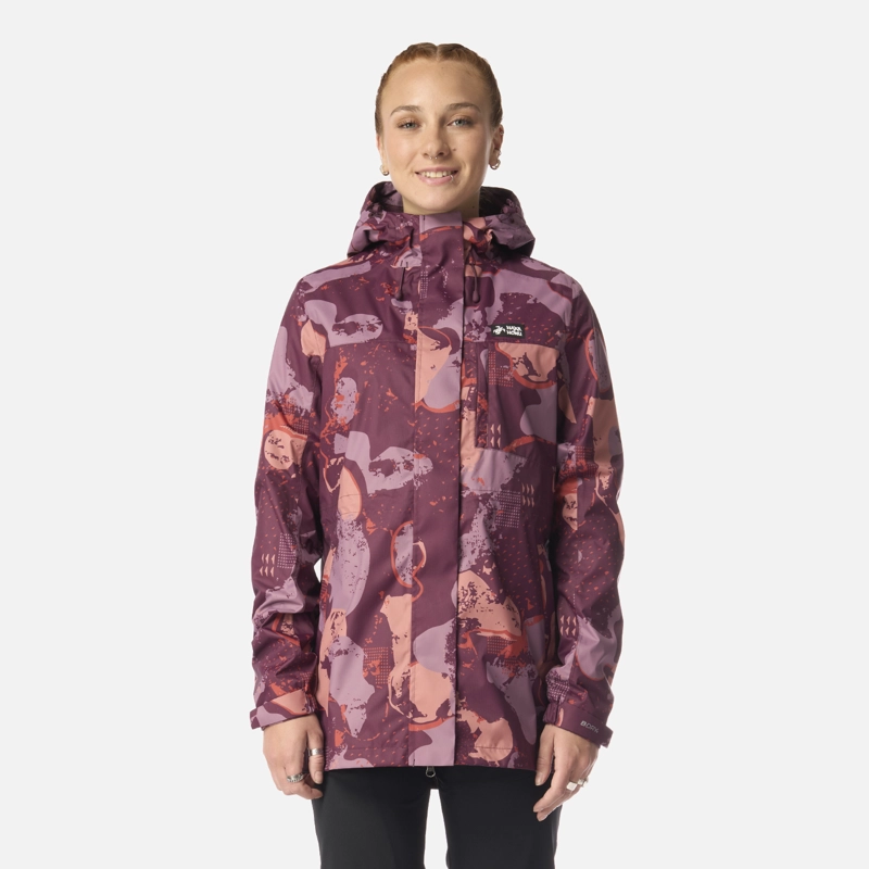 CHAQUETA MUJER KAUAI PRINT MORADO OSCURO HAKA HONU - 1