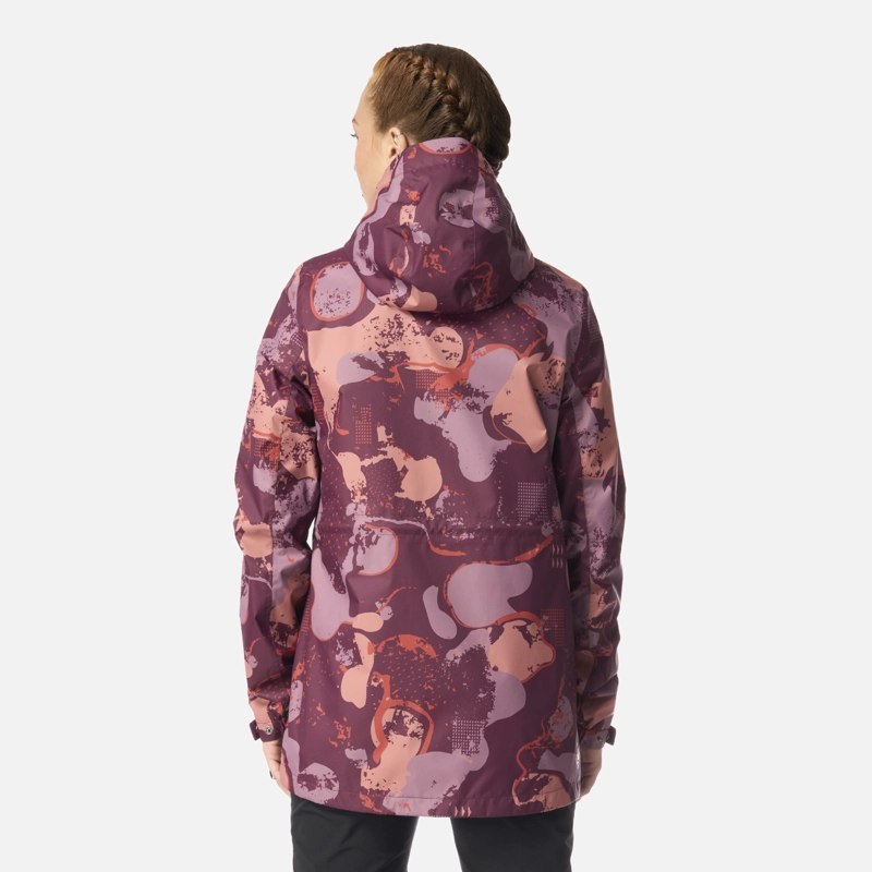 CHAQUETA MUJER KAUAI PRINT MORADO OSCURO HAKA HONU - 3