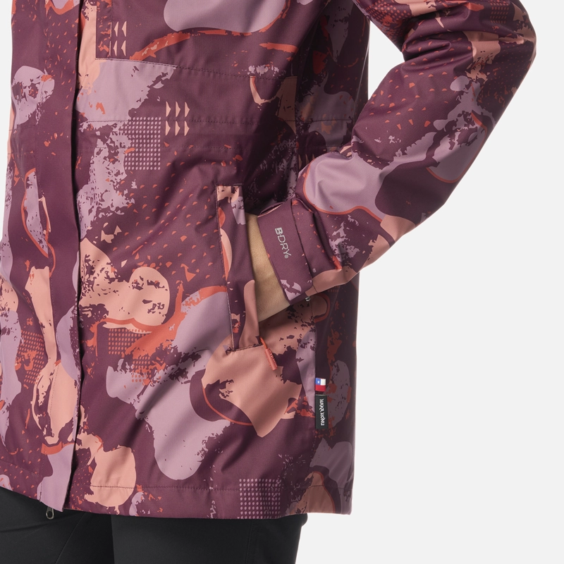 CHAQUETA MUJER KAUAI PRINT MORADO OSCURO HAKA HONU - 5