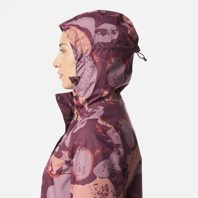 CHAQUETA MUJER KAUAI PRINT MORADO OSCURO HAKA HONU - 6