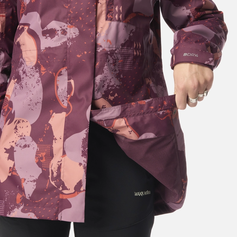 CHAQUETA MUJER KAUAI PRINT MORADO OSCURO HAKA HONU - 7