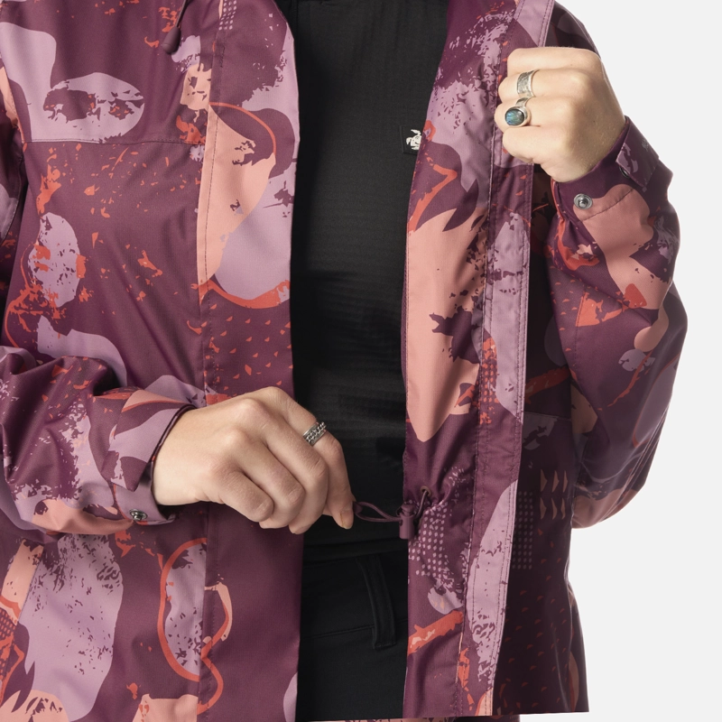 CHAQUETA MUJER KAUAI PRINT MORADO OSCURO HAKA HONU - 8