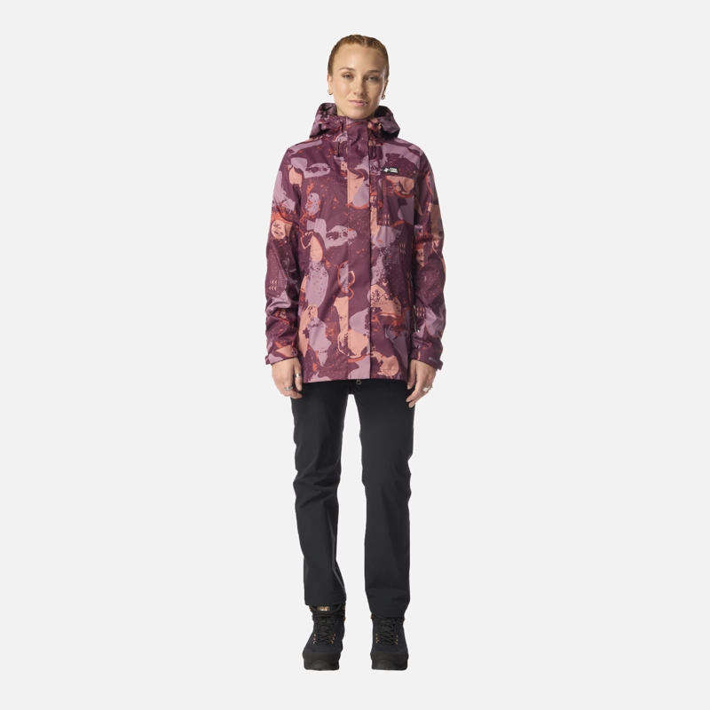 CHAQUETA MUJER KAUAI PRINT MORADO OSCURO HAKA HONU - 9