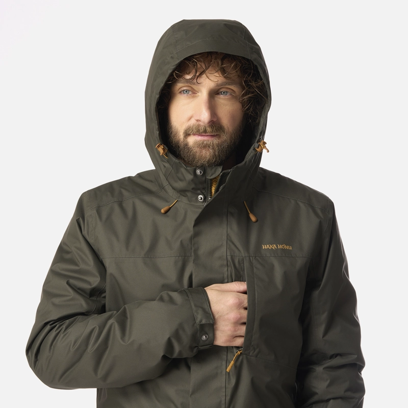 CHAQUETA HOMBRE TERRANOVA VERDE MILITAR HAKA HONU I26 - 4