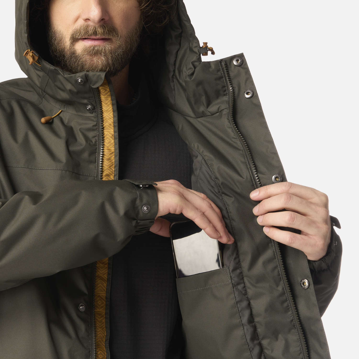 CHAQUETA HOMBRE TERRANOVA VERDE MILITAR HAKA HONU I26 - 8
