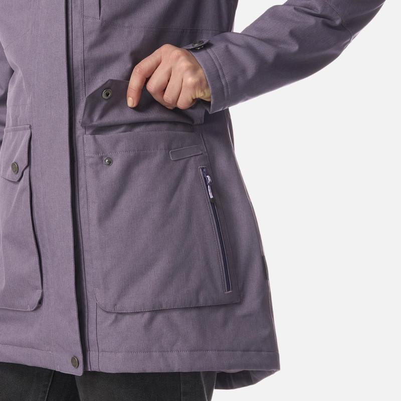 CHAQUETA MUJER ROBLE B-DRY HOODY JACKET VIOLETA MELANGE LIPPI - 8