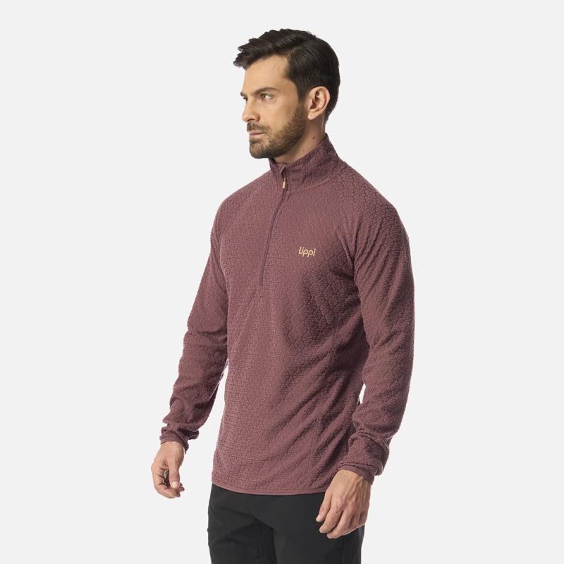 POLERON HOMBRE JACARANDA NANO-F 1/4 ZIP VINO LIPPI I26 - 2