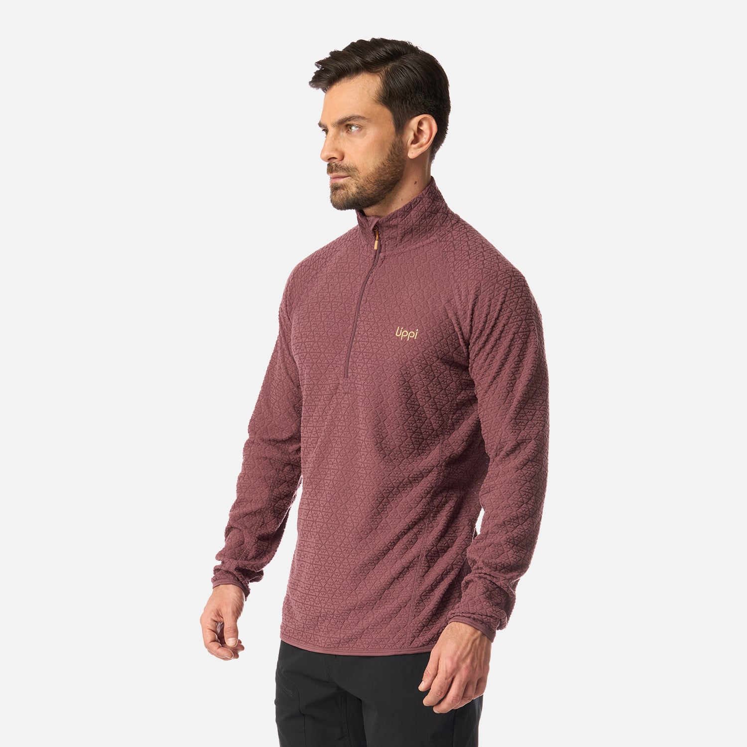 POLERON HOMBRE JACARANDA NANO-F 1/4 ZIP VINO LIPPI I26 - 2