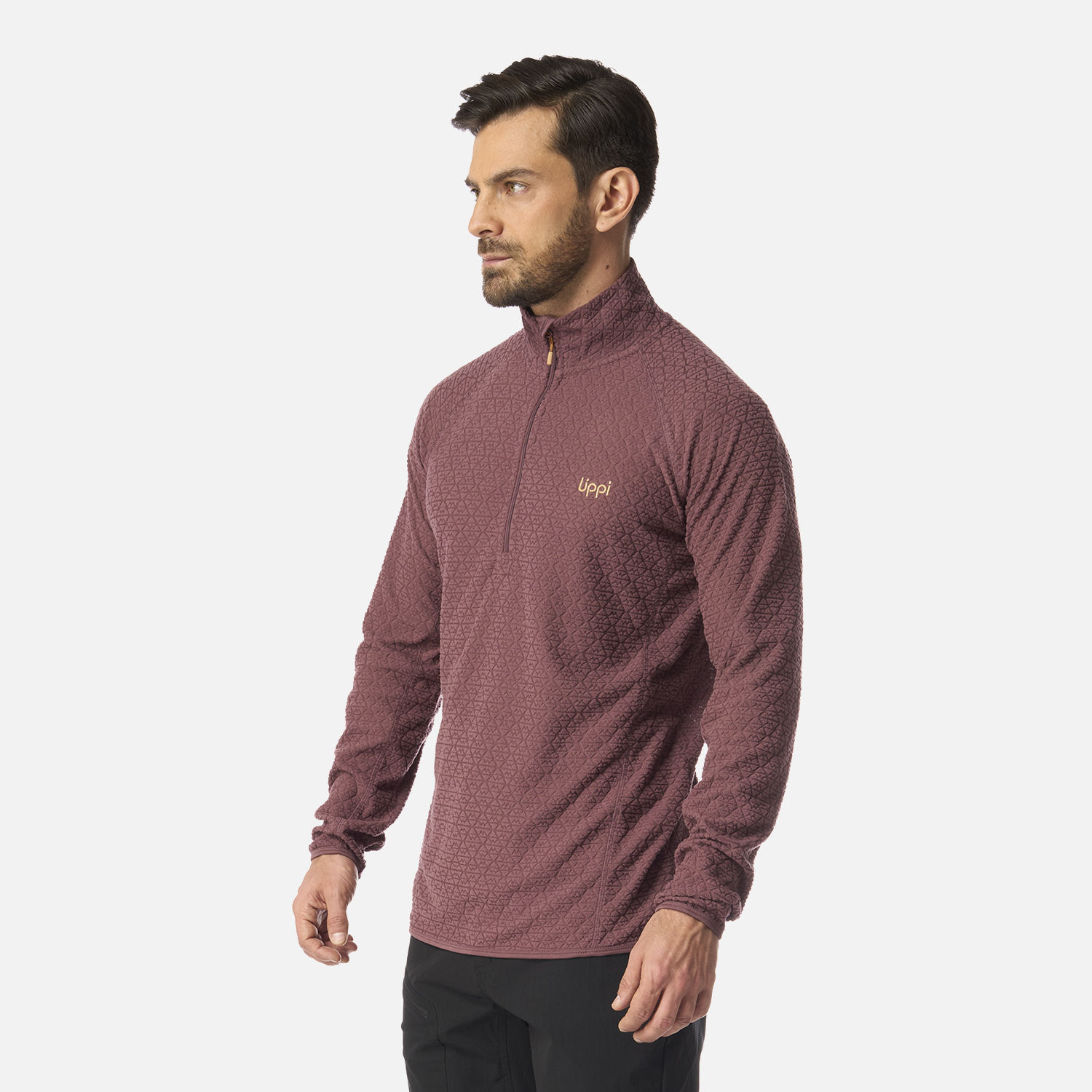 POLERON HOMBRE JACARANDA NANO-F 1/4 ZIP VINO LIPPI I26 - 2