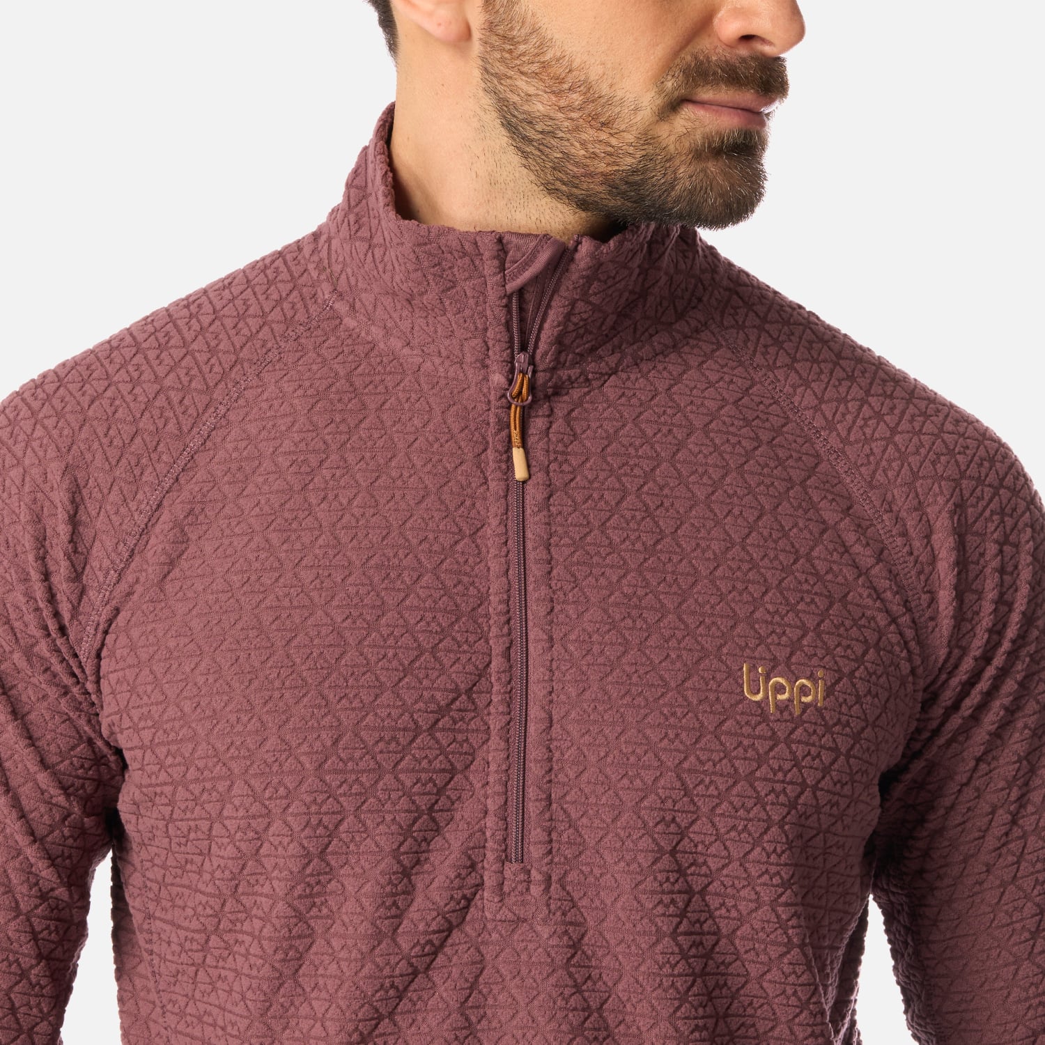 POLERON HOMBRE JACARANDA NANO-F 1/4 ZIP VINO LIPPI I26 - 4