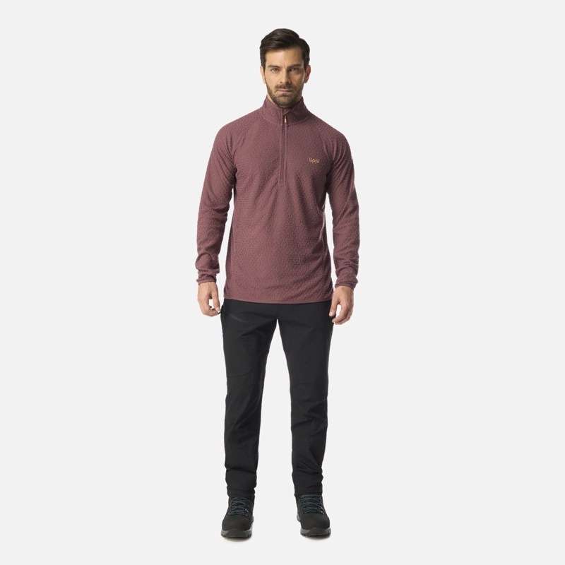 POLERON HOMBRE JACARANDA NANO-F 1/4 ZIP VINO LIPPI I26 - 5