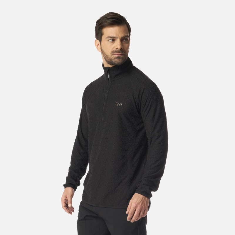 POLERON HOMBRE JACARANDA NANO-F 1/4 ZIP NEGRO LIPPI I26 - 2