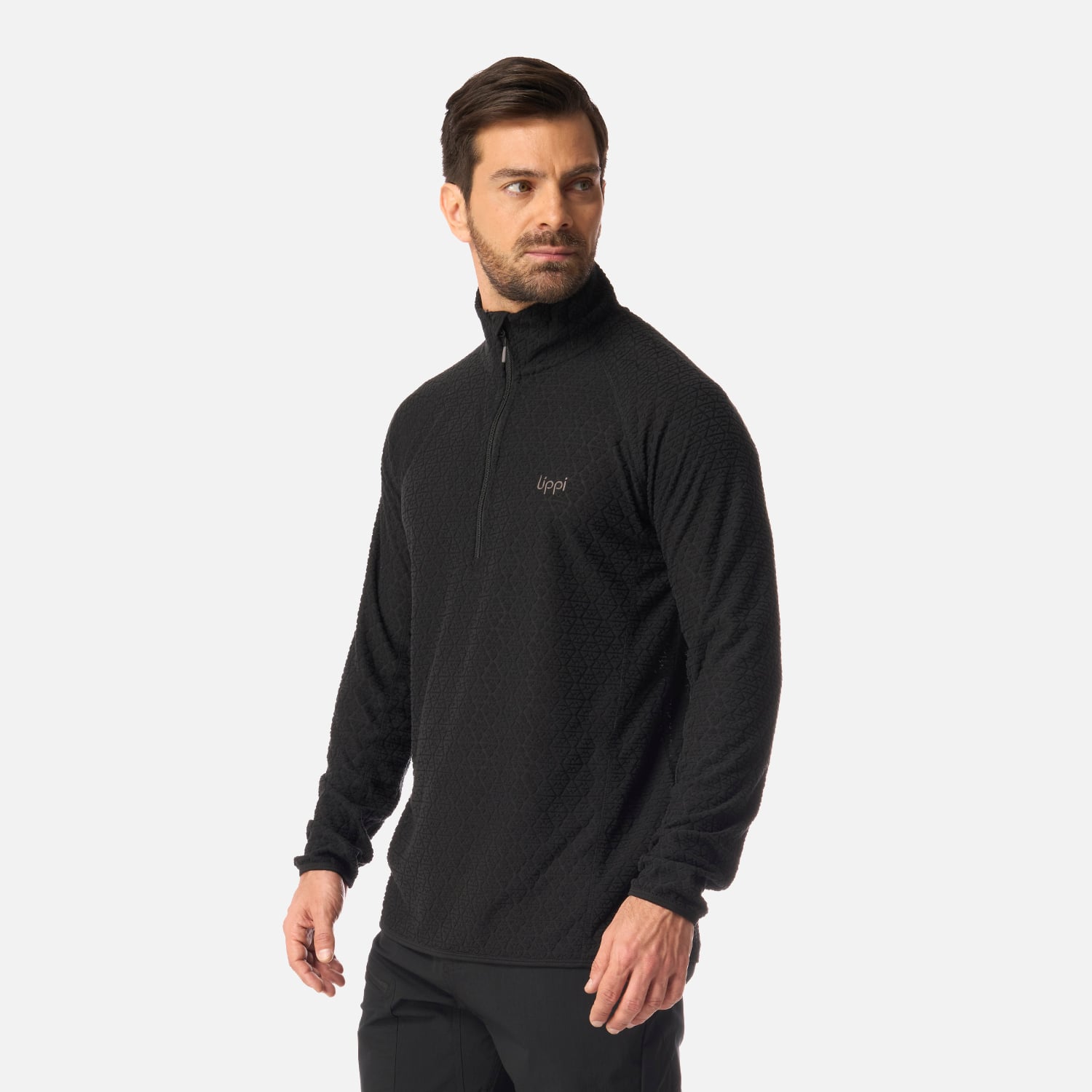 POLERON HOMBRE JACARANDA NANO-F 1/4 ZIP NEGRO LIPPI I26 - 2