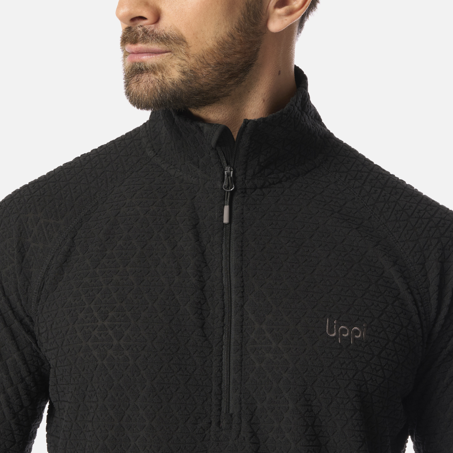 POLERON HOMBRE JACARANDA NANO-F 1/4 ZIP NEGRO LIPPI I26 - 4
