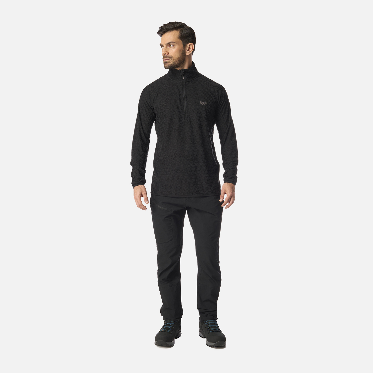 POLERON HOMBRE JACARANDA NANO-F 1/4 ZIP NEGRO LIPPI I26 - 5