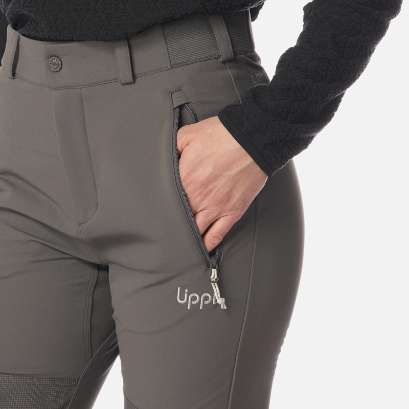 PANTALON MUJER SHELTER SOFTSHELL PANTS GRIS MEDIO LIPPI - 4