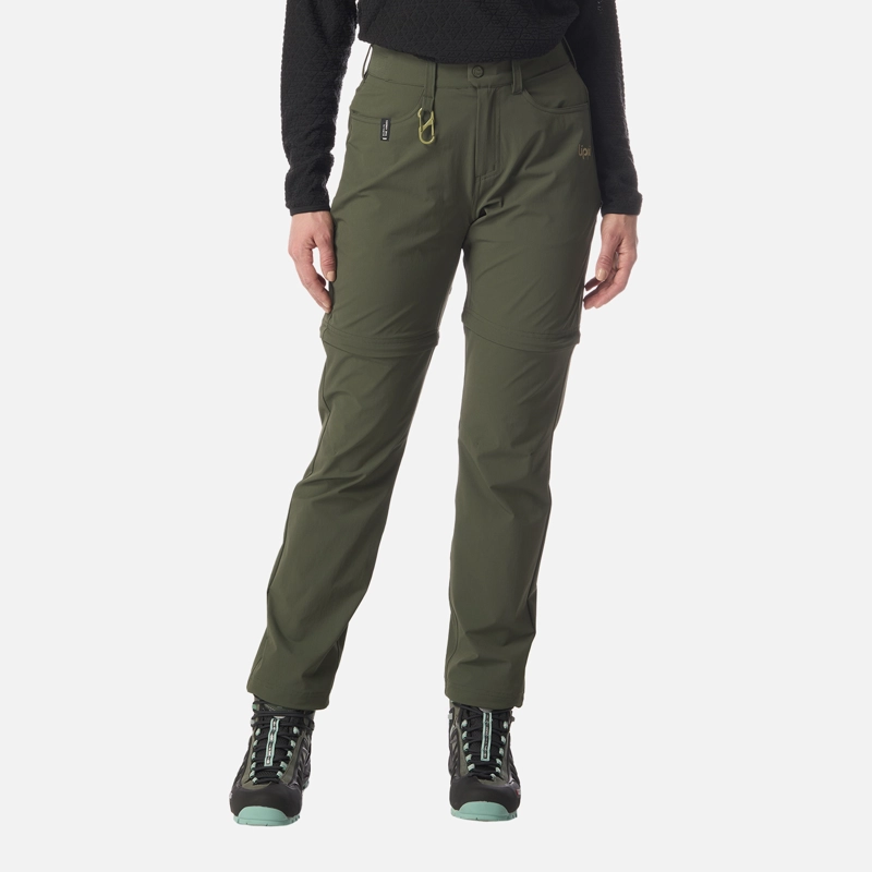 PANTALON MUJER LENNOX Q-DRY MIX-2 PANTS VERDE MILITAR LIPPI I26 - 1