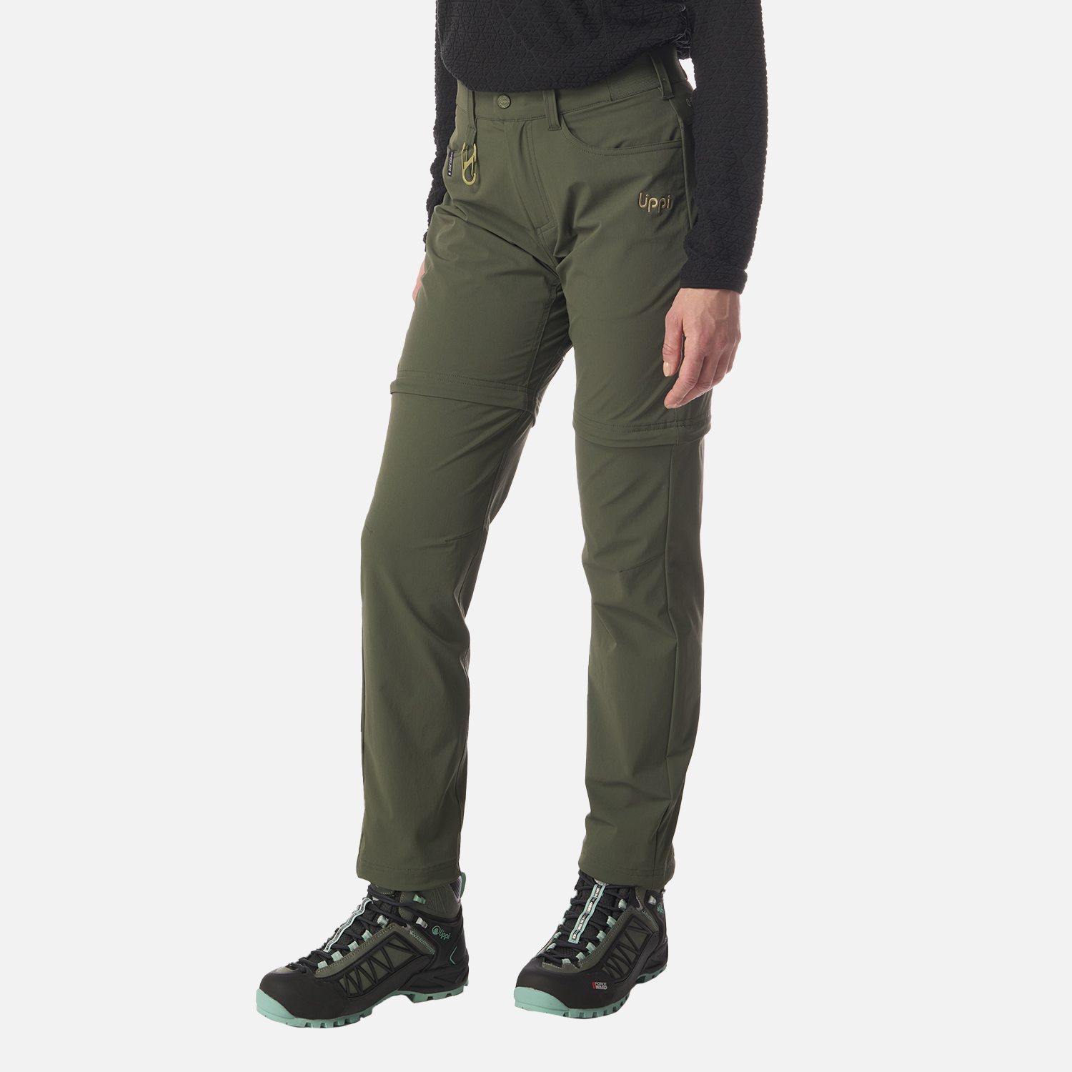 PANTALON MUJER LENNOX Q-DRY MIX-2 PANTS VERDE MILITAR LIPPI I26 - 2