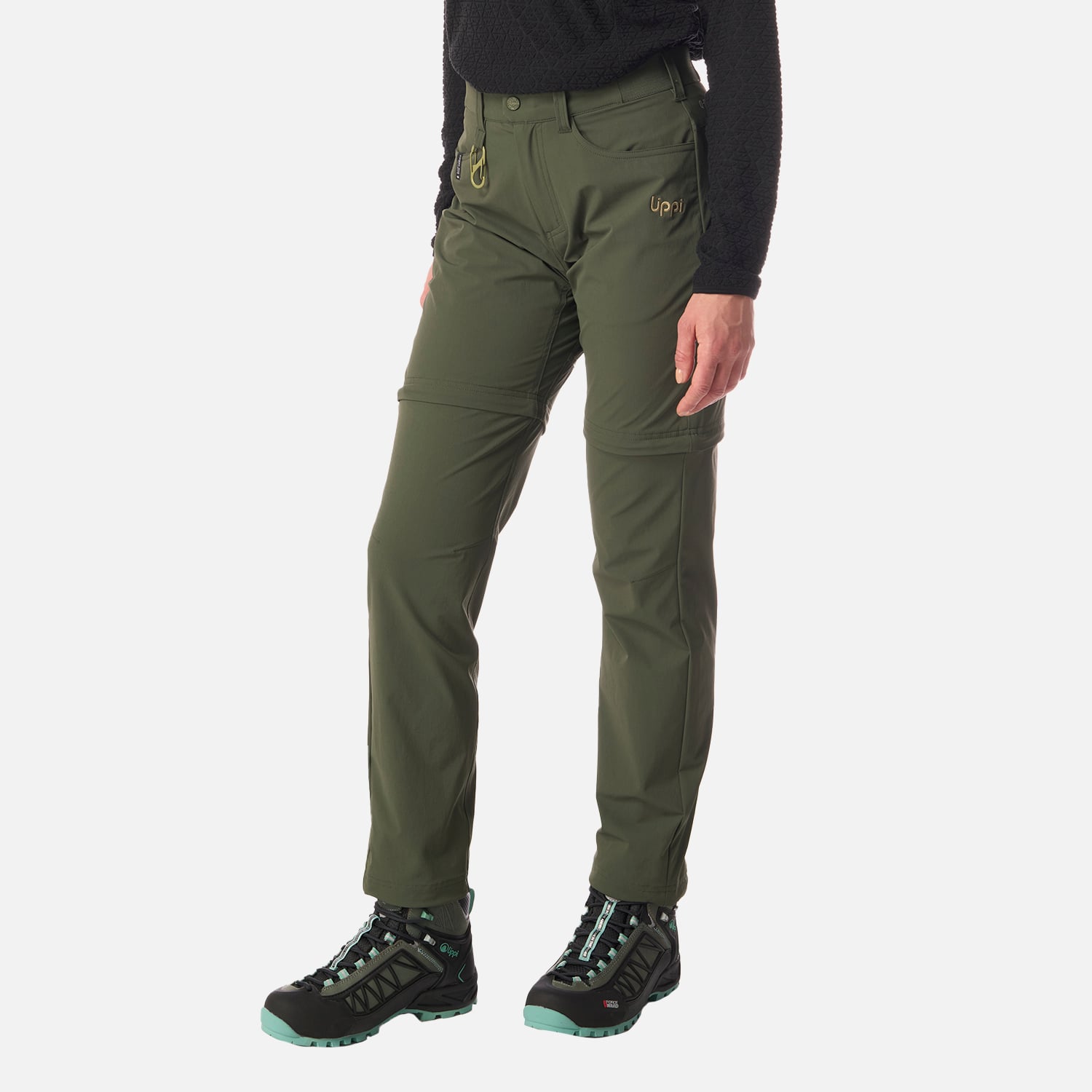 PANTALON MUJER LENNOX Q-DRY MIX-2 PANTS VERDE MILITAR LIPPI I26 - 2