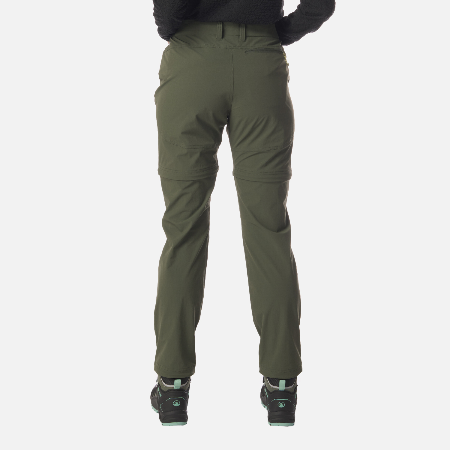 PANTALON MUJER LENNOX Q-DRY MIX-2 PANTS VERDE MILITAR LIPPI I26 - 3