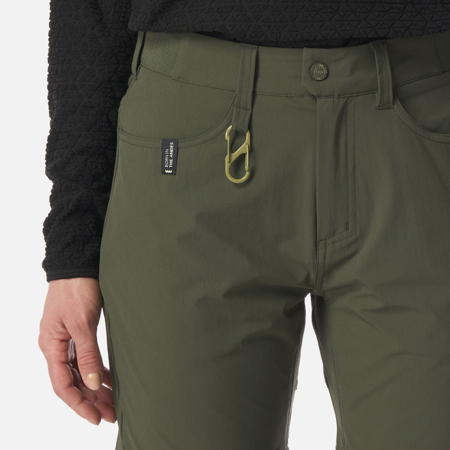 PANTALON MUJER LENNOX Q-DRY MIX-2 PANTS VERDE MILITAR LIPPI I26 - 5