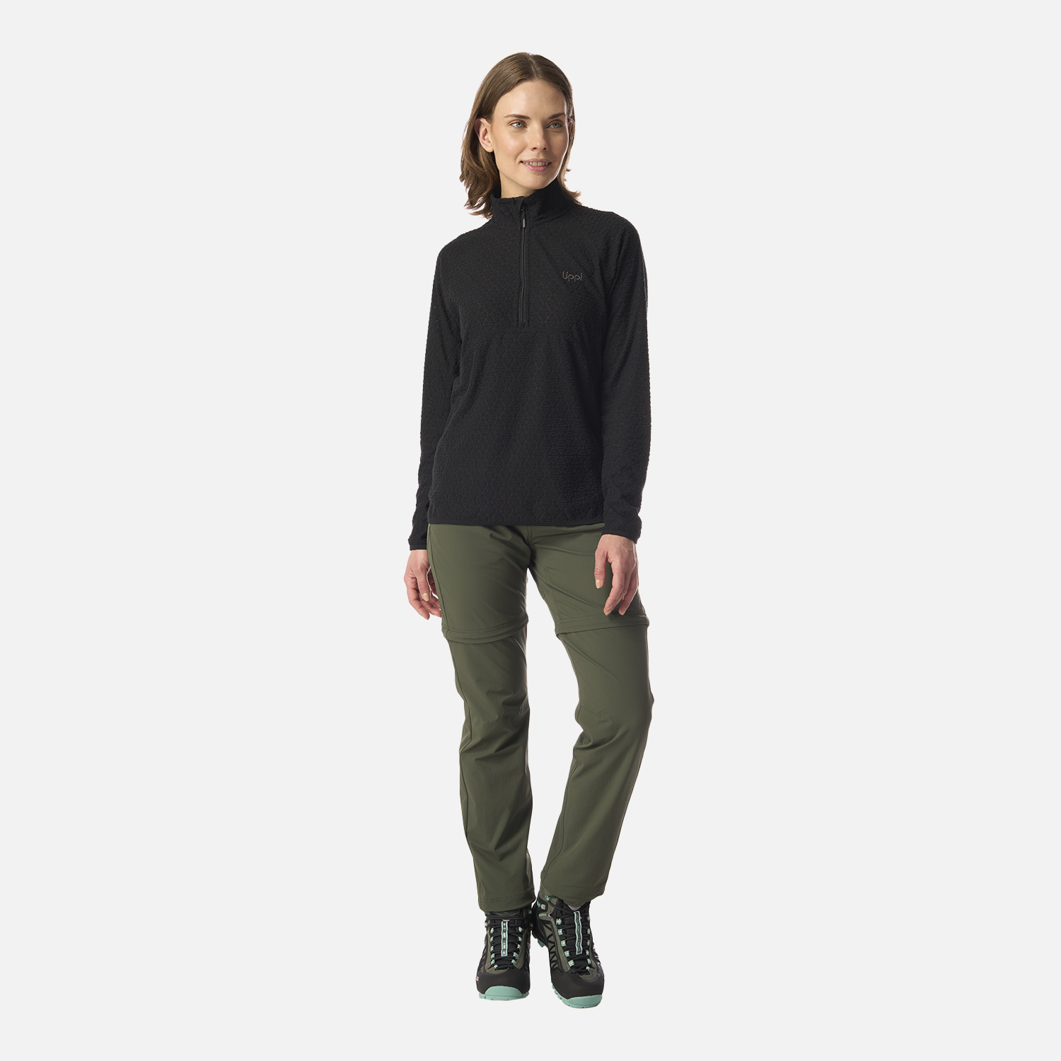 PANTALON MUJER LENNOX Q-DRY MIX-2 PANTS VERDE MILITAR LIPPI I26 - 9