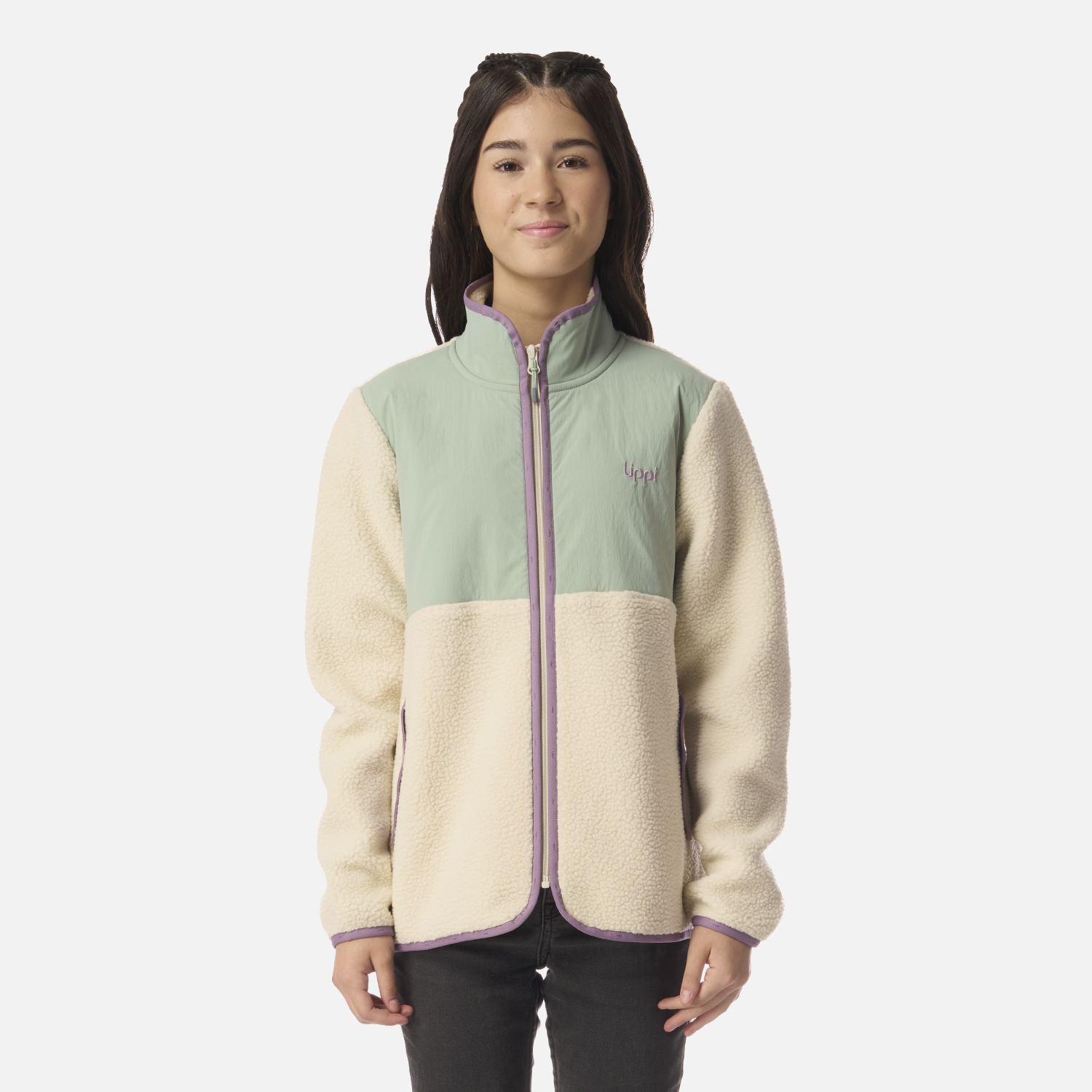 POLAR TEEN GIRL GLACIAR SHERPA-PRO JACKET BEIGE LIPPI I26 - 1