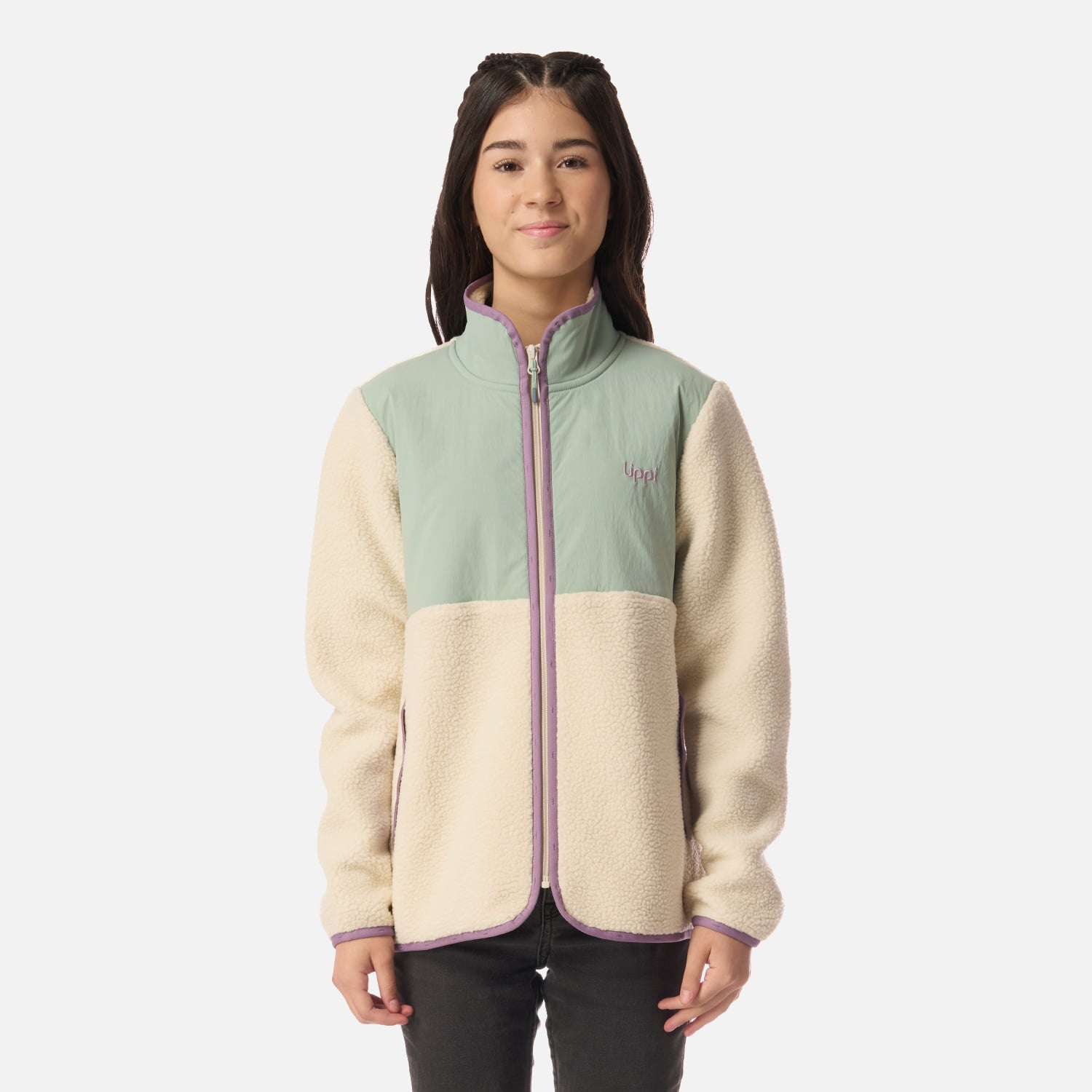 POLAR TEEN GIRL GLACIAR SHERPA-PRO JACKET BEIGE LIPPI I26 - 1