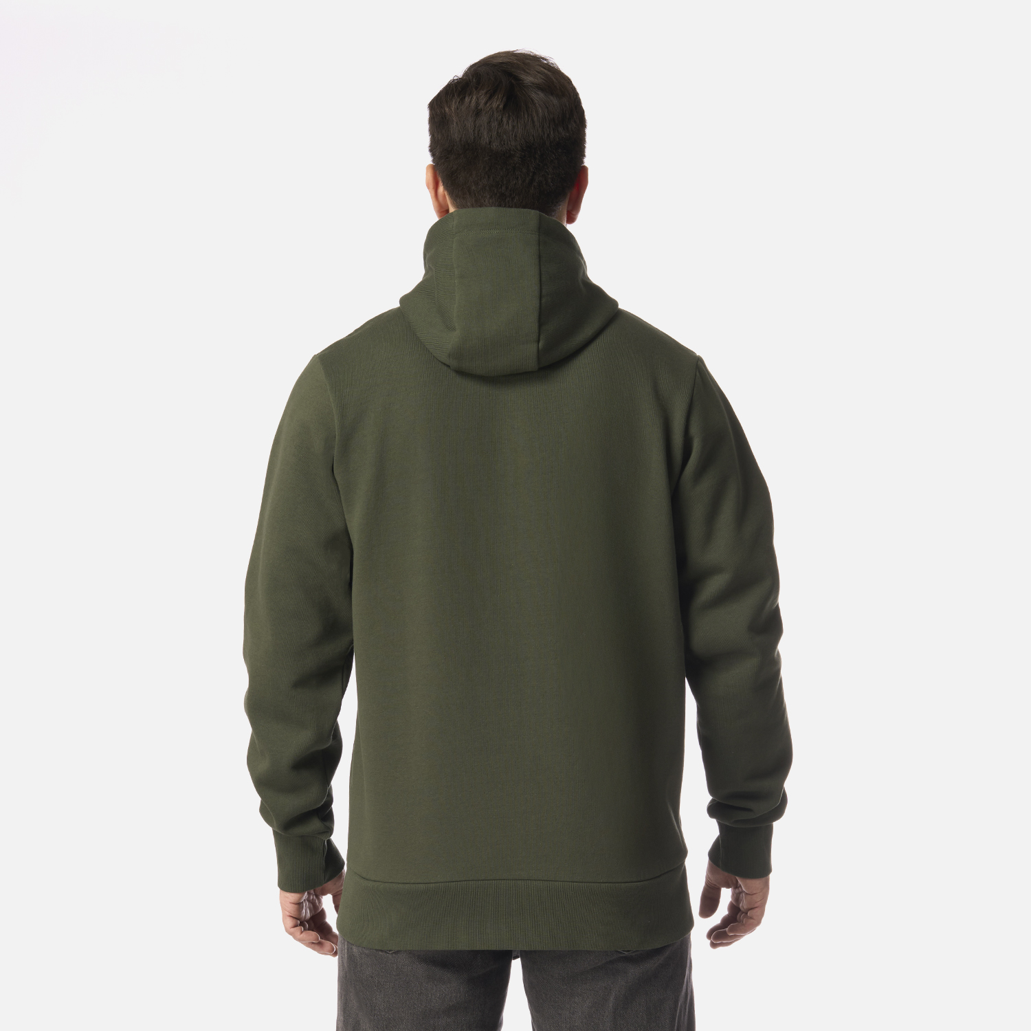 POLERON HOMBRE ULMO FULL ZIP HOODY SWEATSHIRT VERDE MILITAR LIPPI I26 - 3
