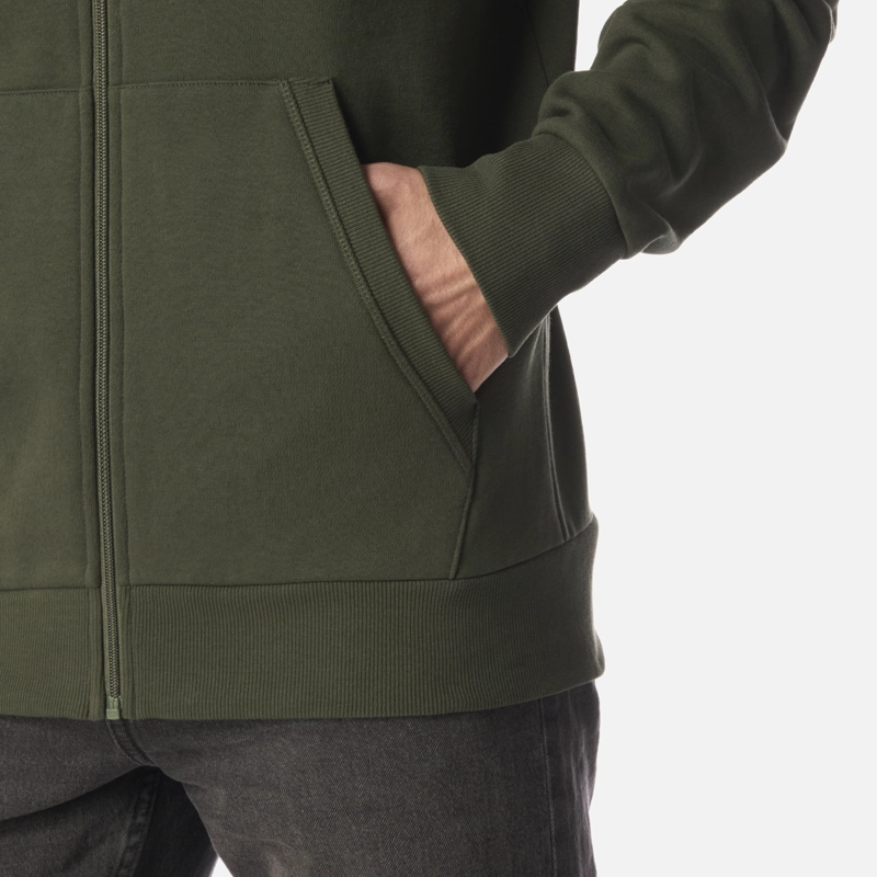POLERON HOMBRE ULMO FULL ZIP HOODY SWEATSHIRT VERDE MILITAR LIPPI I26 - 5