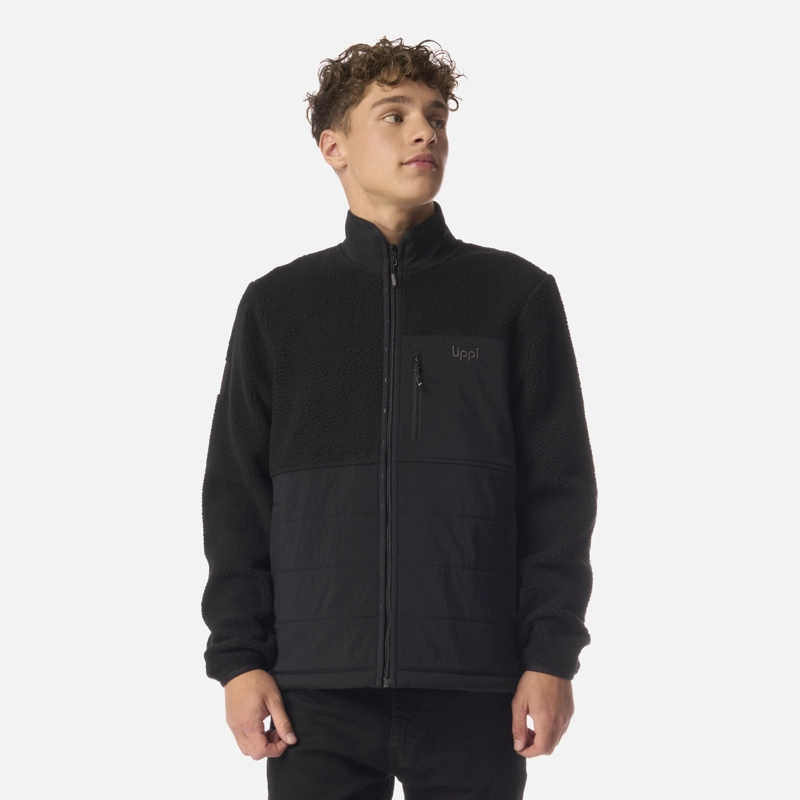 POLAR TEEN BOY GLACIAR SHERPA-PRO JACKET NEGRO LIPPI I26 - 1