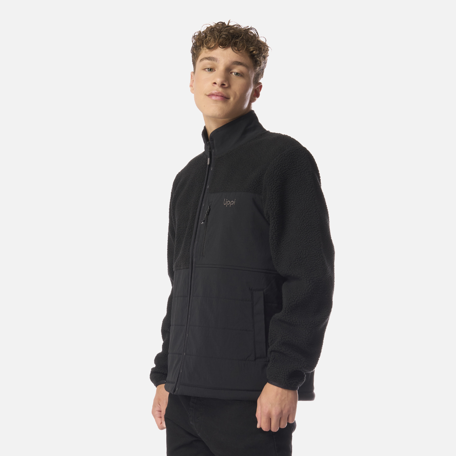 POLAR TEEN BOY GLACIAR SHERPA-PRO JACKET NEGRO LIPPI I26 - 2