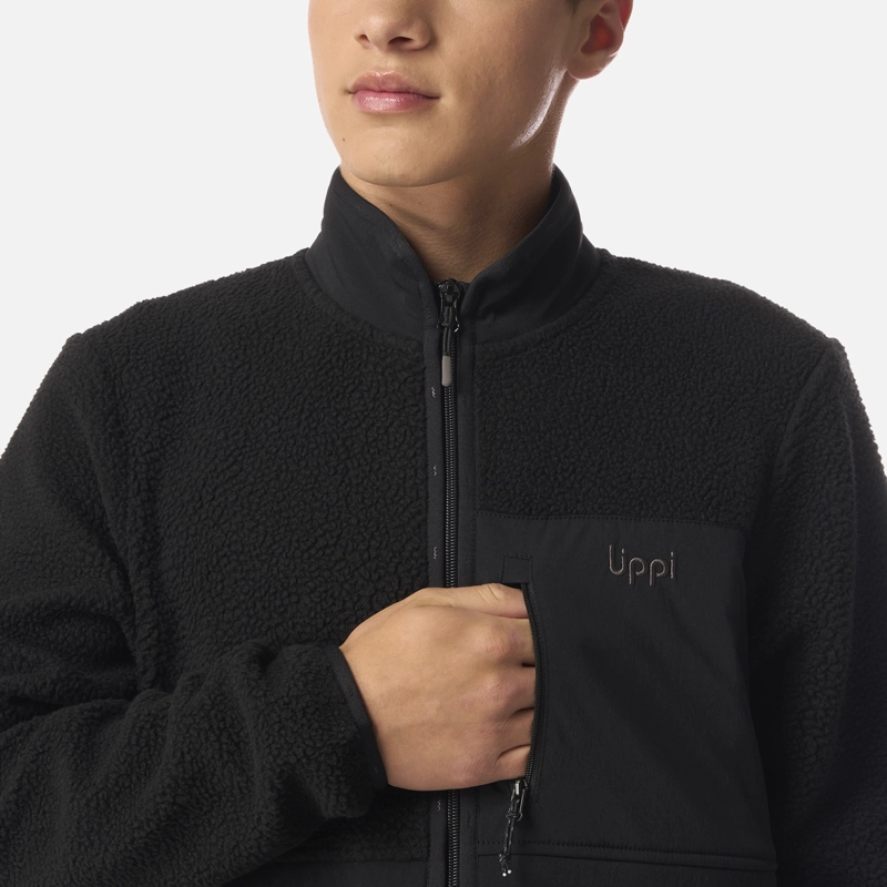 POLAR TEEN BOY GLACIAR SHERPA-PRO JACKET NEGRO LIPPI I26 - 4