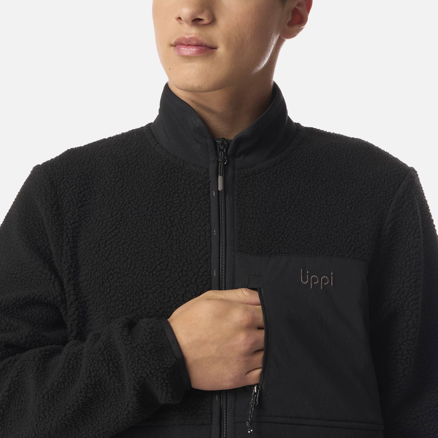 POLAR TEEN BOY GLACIAR SHERPA-PRO JACKET NEGRO LIPPI I26 - 4