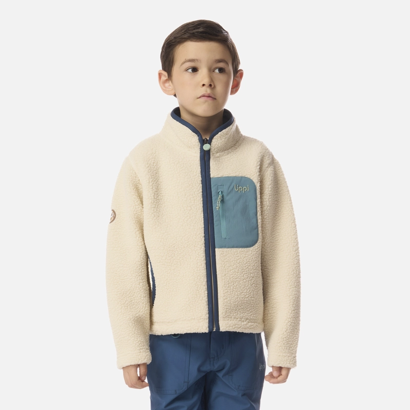 POLAR NIÑO GLACIAR SHERPA-PRO JACKET BEIGE / AZUL OSCURO LIPPI I26 - 1