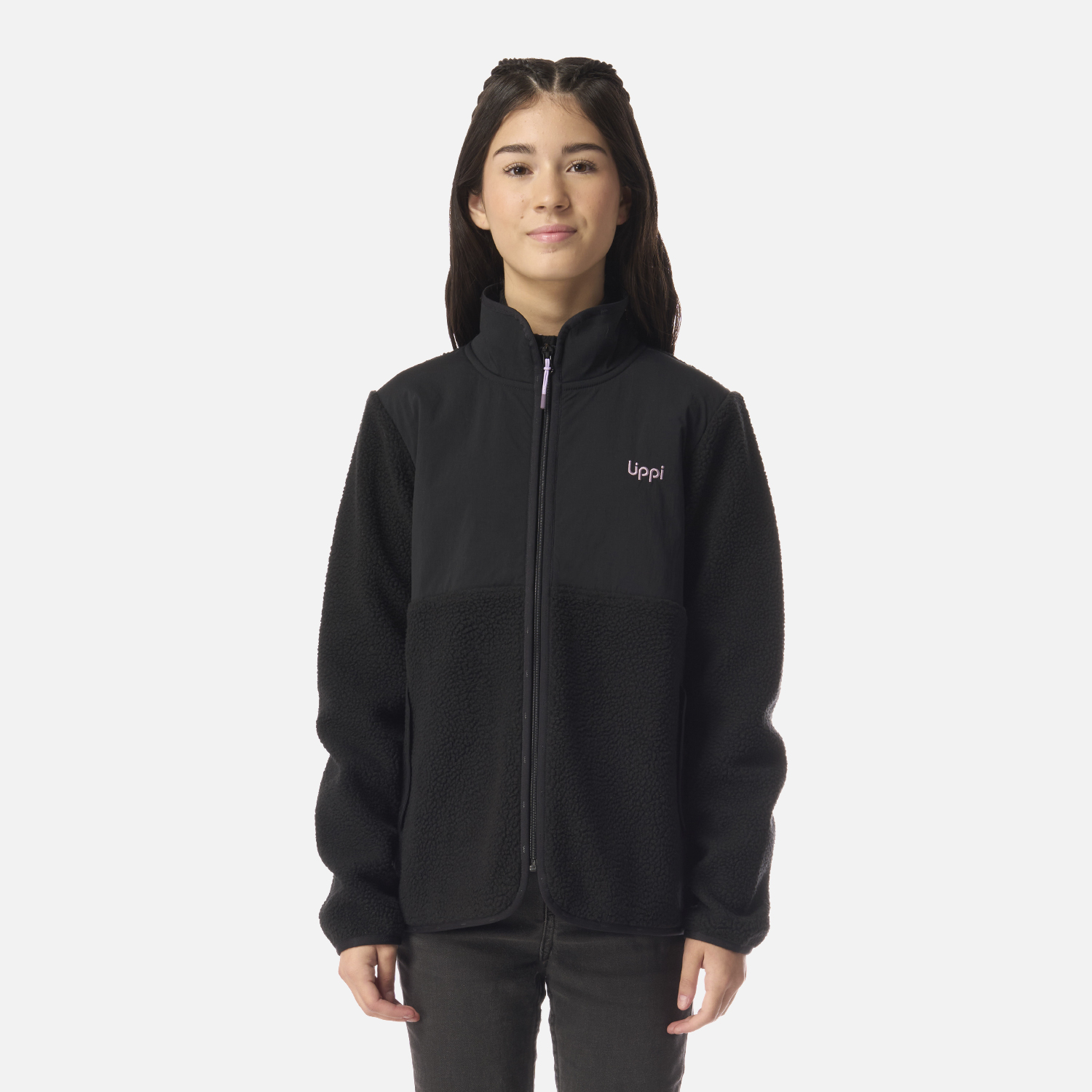 POLAR TEEN GIRL GLACIAR SHERPA-PRO JACKET NEGRO LIPPI I26 - 1