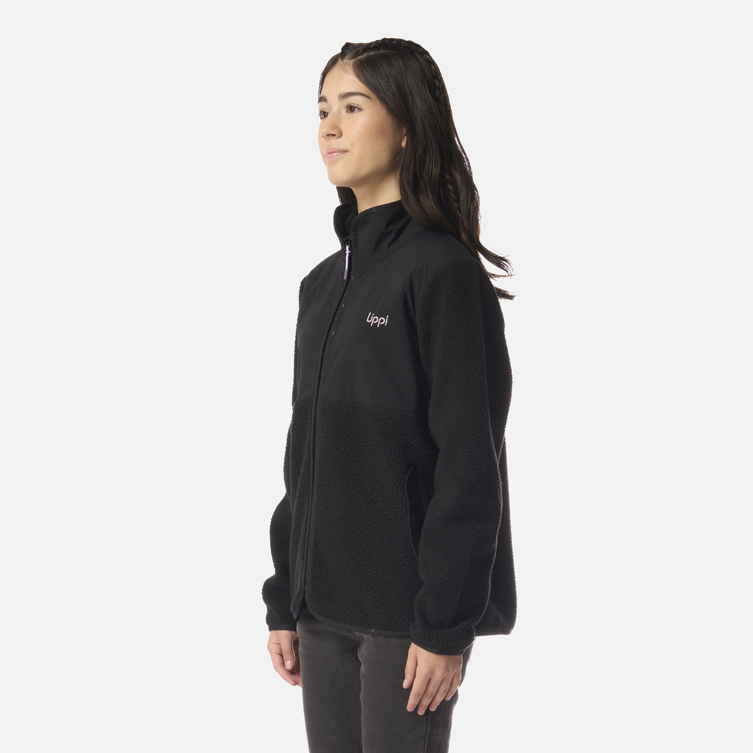 POLAR TEEN GIRL GLACIAR SHERPA-PRO JACKET NEGRO LIPPI I26 - 2