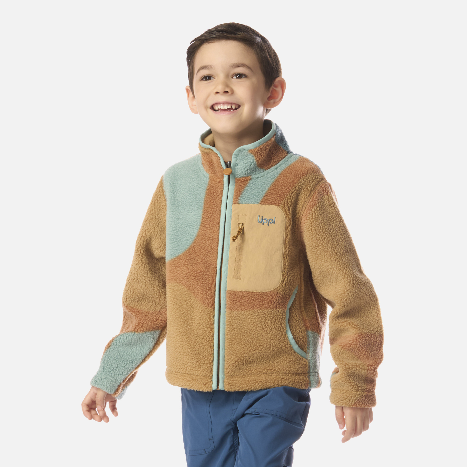 POLAR NIÑO GLACIAR SHERPA-PRO JACKET PRINT CAFE CLARO LIPPI I26 - 1